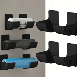 2-Piece Adjustable Wall-Mounted Storage Rack, Space-Saving Organizer for Kitchen & Closet, Durable Plastic Box, Perfect Gift Idea