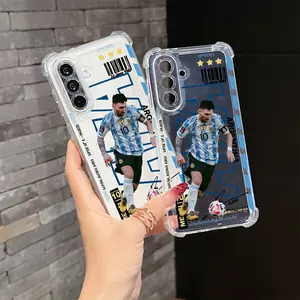 Renowned Football Player M-Messi Phone Case Suitable for Samsung Galaxy A56, A26, A36, A55, A35, A06, A16, A05, A14, A24, A34, A54, A15, A05S, A25, A23, A33, A53, A73 4G, 22G Anti-Drop Transparent Soft Back Cover