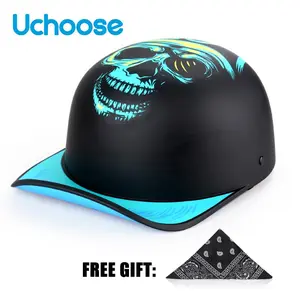 Motorcycle half helmet suitable for wearing in summer breathable and cool baseball cap design American style Anti Glare Visor