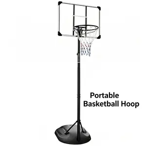 SAVEYOUR Portable Basketball Hoop Adjustable 7.5ft-9.2ft with 32 Inch Backboard for Youth Adults Indoor Outdoor Use Durable Stable Base,summerwins