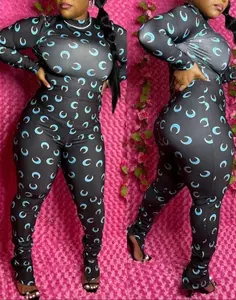 MOON PRINT TWO PIECE PANTS SET