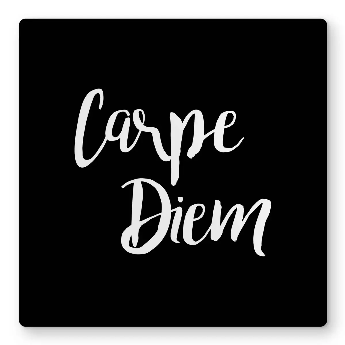Carpe 16x16 in. Lightweight Motivational Aluminium Wall Artwork - Artistic Carpe Diem Spiritual Metal Print with Text & Symbols for Home Decoration, Room Decor, Affirmation Design Prints, Daily Quotes Prints