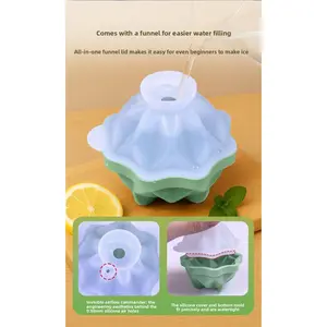 3-Pack Diamond Faceted Ice Ball Maker - Single Large Silicone Sphere Mold for Cocktails. Leak-Proof Design with Funnel. Perfect for Whiskey & Home Bar