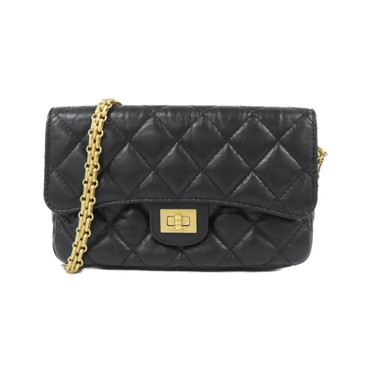 Pre-owned CHANEL Calfskin Small Leather Goods AP2215 Calf Phone Case