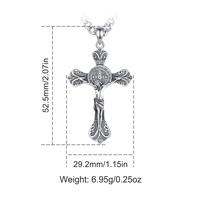 STYLE 9 Arc Silver Benedict Crucifix 