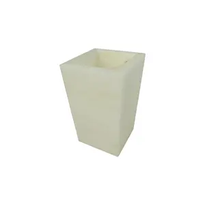 Alabaster Stone Marble 6.5” Tall Vase Hand Carved in Ivory White