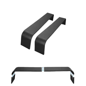 Garvee Trailer Fenders,2 Pack Tandem Axle Trailer Fenders Fit 13"-15" Tires,Heavy Duty Steel Double Axle Trailers Fenders Car Hauler,Cargo ,Utility,Landscape Trailers Black (Separate Black)