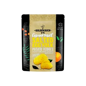 Golden Duck Singapore Salted Egg Potato Crisps 105g - Irresistible Snack for Foodies