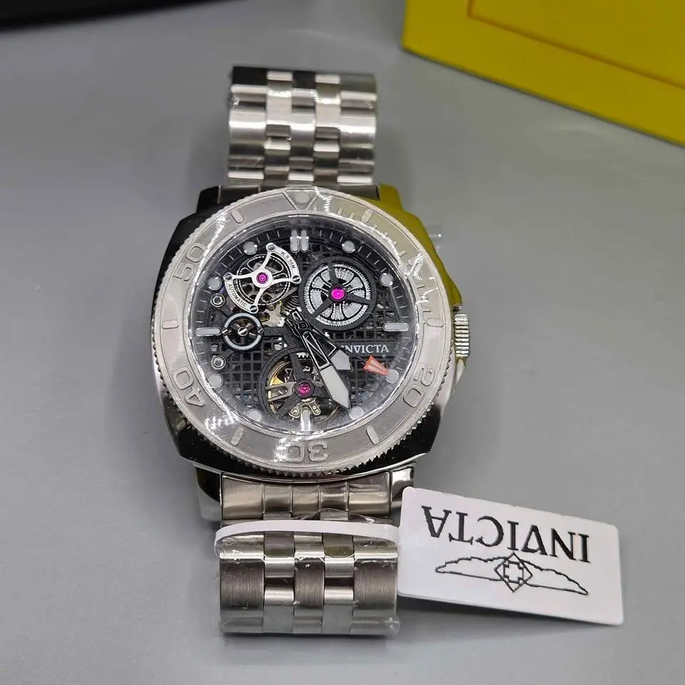 Invicta Sea Hunter Hadal Truss Automatic Men's Watch w/ Skeleton Dial - 44mm, Silver (69467)