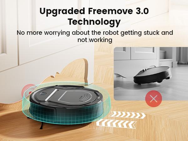 Lefant M210 Pro+ Robot Vacuum Cleaner, 3500Pa Strong Suction, Slim & Quiet, 200-Min Runtime, Self-Charging, WiFi/App/Alexa Control, 6 Cleaning Modes for Pet Hair, Hard Floors & Low Carpet, Black