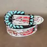 Boho Style Western Buckle Belt, Cowboy Waist Belt, Vintage Style Belt for Women, Vintage Western Belts, Fashion Accessories for Party, Daily Clothing Decor, Trendy All-Match & Exquisite Belt for Birthday Gift, Cowgirl Belt