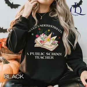 Never Underestimate A Public School Teacher Shirt, Harris Walz Comfort Colors 2024 Shirt, Floral Book Lover Shirt, Back To School Shirt, Save Democrat Tee, Educator Shirt