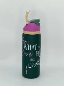 Owala FreedSip 32oz Stainless Steel Straw Tumbler - BPA-Free Green Heart Design, Long-Lasting Insulation, Built-In Carry Loop, Ultra-Portable for Travel, Gym, Office & Adventures, Your New Go-To Statement Water Bottle Drinkware
