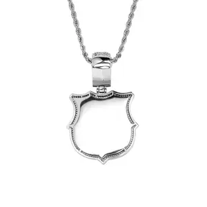 INS Viral Hit! Hip-hop Style Football Emblem Pendant Necklace with Colorful Enamel – Exclusive Commemorative Trendy Jewelry for Football Fans