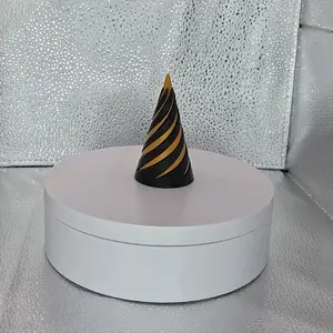 fidget spiral cone black and gold