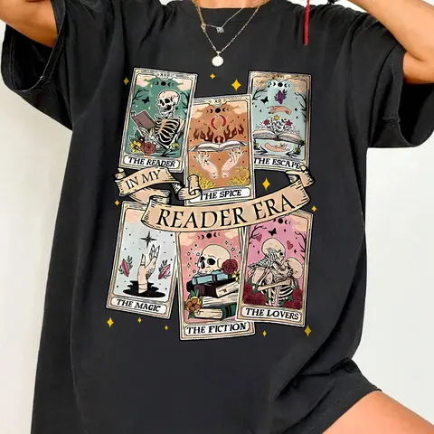 Women's Cartoon Skull & Letter Print Drop Shoulder Fitted Tee, Casual Streetwear Half Sleeve Round Neck T-shirt for Daily Wear, Ladies Clothes for All Seasons Fabric Top