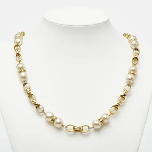 Pre-owned CHANEL Faux Pearl Small Leather Goods Pearl Necklace
