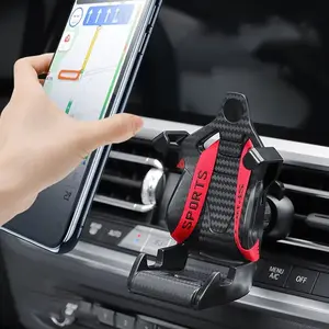 Car Phone Holder Racing Seat Shape Auto Air Vent Mobile Phone Clip 360 Degree Rotatable Car Cellphone Rack For Car Interior Car Accessory Universal Smartphone Holder Car Phone Mount