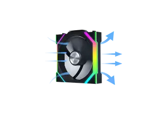 Lian Li UNI Fan SL - Wireless 120 - Single Pack - ARGB Fan  - Controller Not Included - 2.4 GHz Wireless Control - Customizable Lighting Effects - Controller required for use. - Black (12SL1W1B)