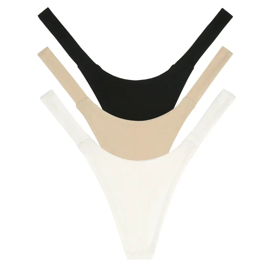 3x SUZI Seamless Thong - Non-toxic Natural Fabric, Breathable ...