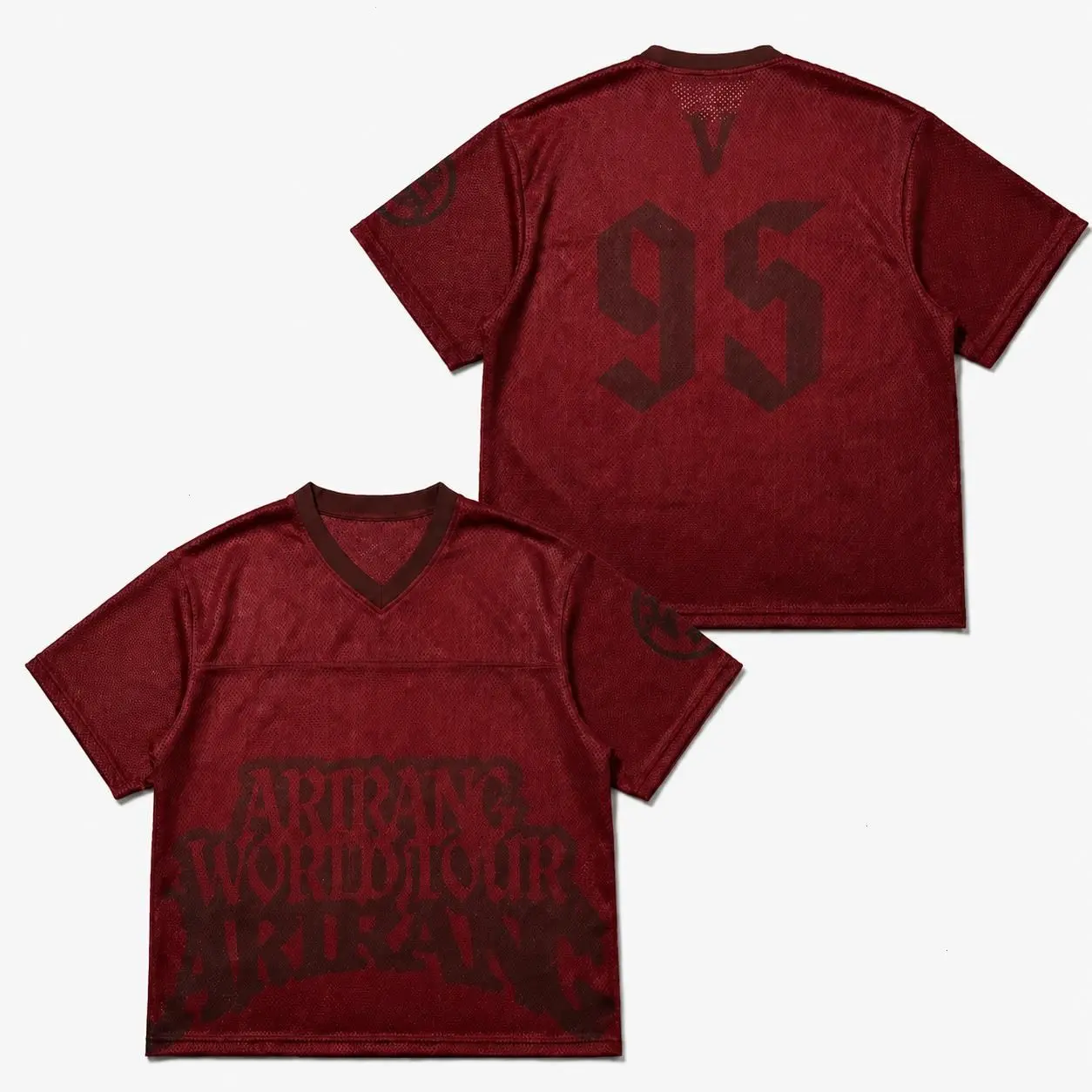 Custom World Tour Mesh Football Jersey, Y2K Streetwear Sports Tee, Vintage Arirang Bangtan Jersey, Kpop Fan Merch, Bangtan Inspired Concert Outfit Shirt