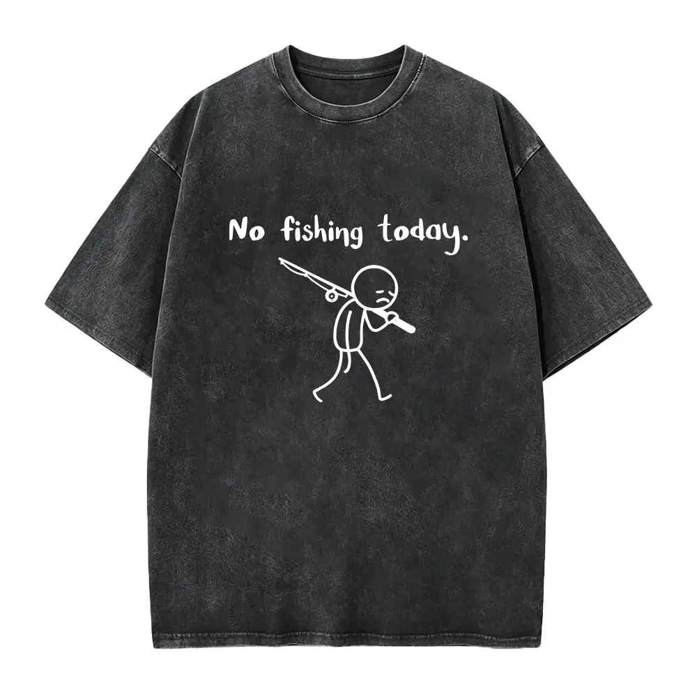 No Fishing Today T-Shirt, Sad Stick Man Shirt, Fisherman Shirt, Fishing Lover Gift