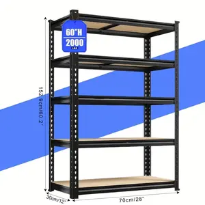 72"/60"H Garage Shelving Storage Shelves，2000LBS Capacity Heavy Duty Adjustable Storage Shelve For Closet