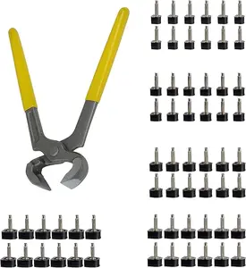 30 Pairs Women's High Heel Shoes Replacement Tips Pin (5 Different Sizes, 2 Different Pins Diamete) with 1PC 6" Heel Pliers for Repairing Shoes Footwear Comfort Bedroom