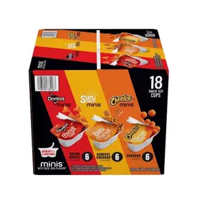 Frito-Lay Minis Action Cup Chips Variety Pack - Doritos Minis, SunChips Minis, Cheetos Minis - 1 Box (18 Cups)