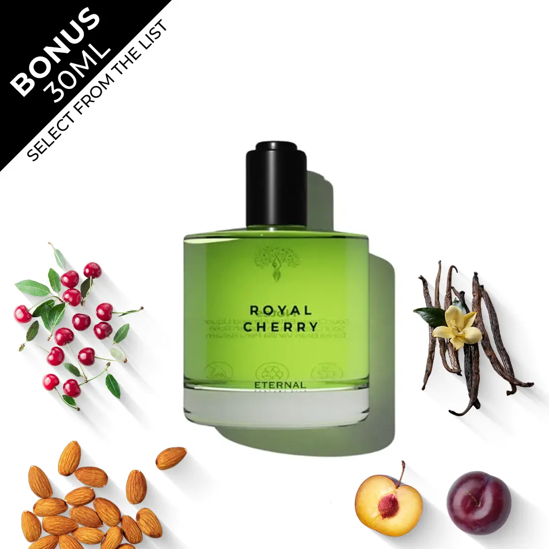 Eternal Perfume Oils – Royal Cherry Perfume Oil, Luxurious & Long-Lasting Scent for Women | 50ml with Bonus 30ml Bottle of Your Choice