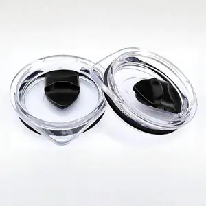 (2-Pack) Magnetic Slider Drink Lids Set, Spill-Proof Silicone & Plastic Replacement Tumbler Covers Compatible with YETI Rambler, Ozark Trail, Rtic Cups (10oz/20oz)