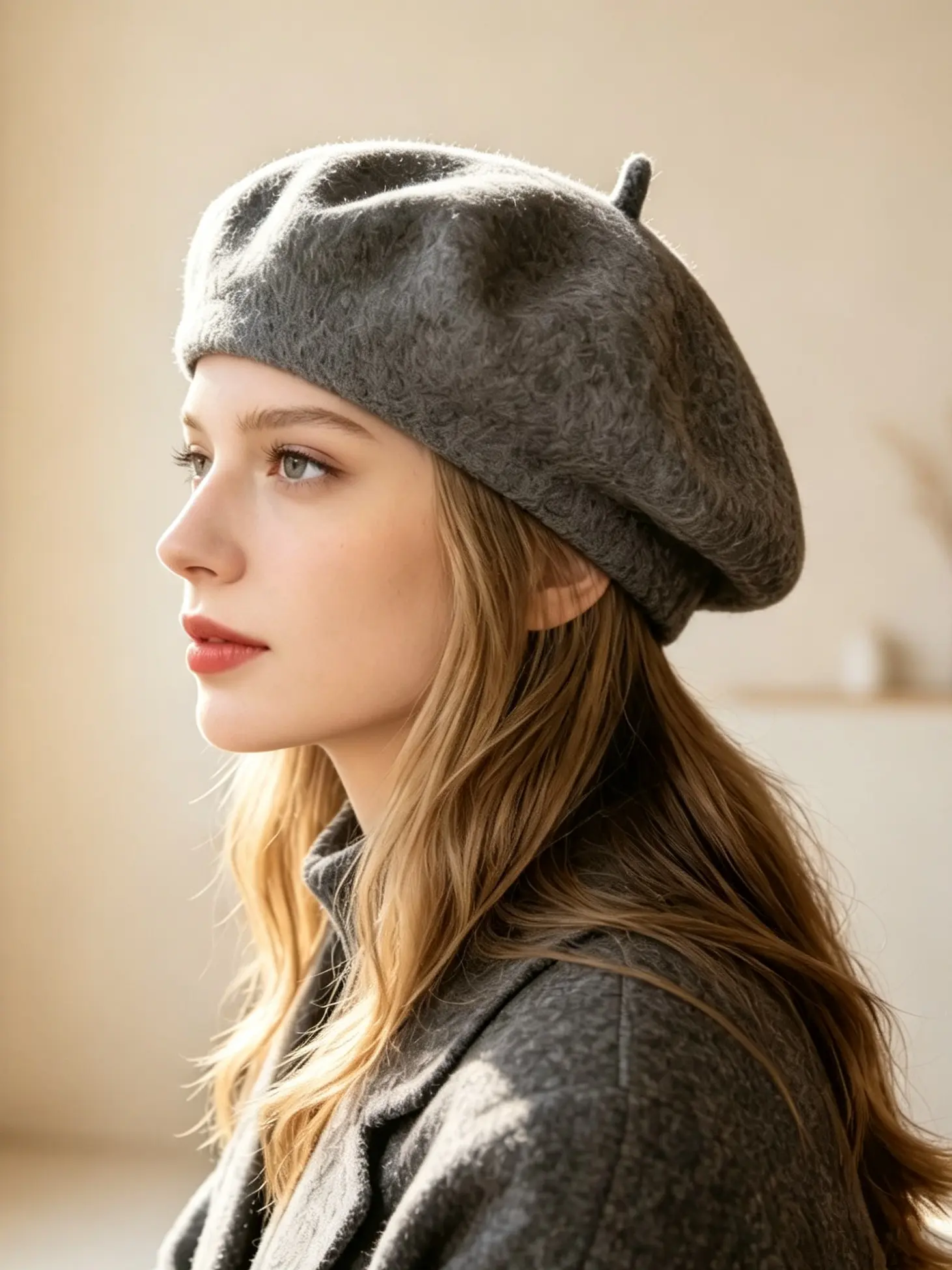 Women's French-Style Solid Color Beret Hat