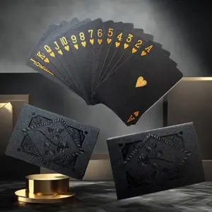 Luxury Gold Foil Poker Cards, Waterproof Matte Plastic, Perfect for Collectors and Table Games, Christmas Halloween