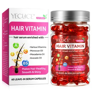 YECUCE Hair Vitamin Capsules (60-Pack) — Ultimate Nourishment & Shine with Argan & Avocado Blend for Hydration, Repair, & Protection. Suitable for All Hair Types.