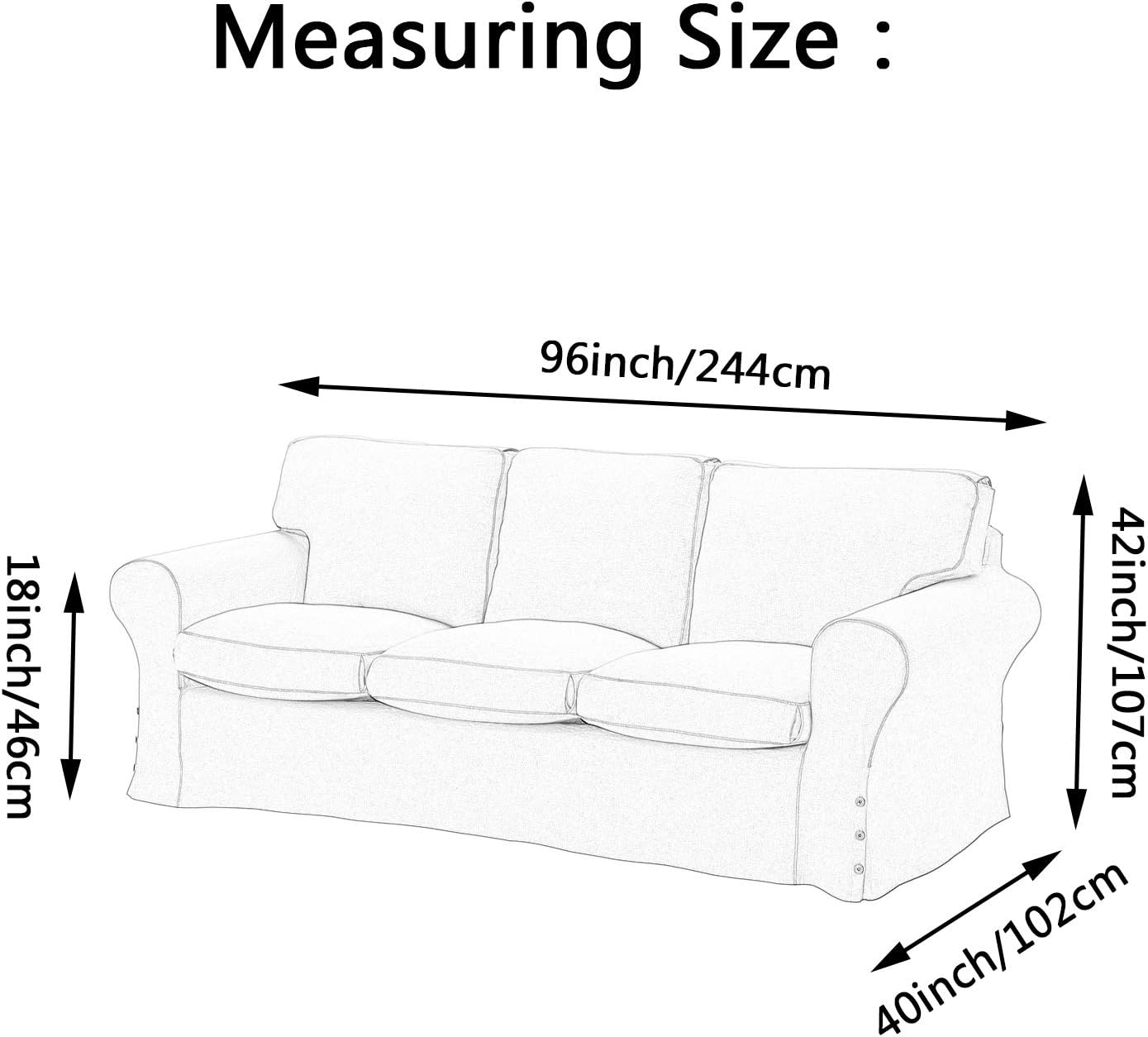 Swanna Waterproof Clear Plastic Thicker 36”RH x 18" FH x 84”W x 40" D, Loveseat Sofa/Couch Cover - Vinyl Shield Sofa Slipover Furniture Protection for Moving (Loveseat -1 Pack)