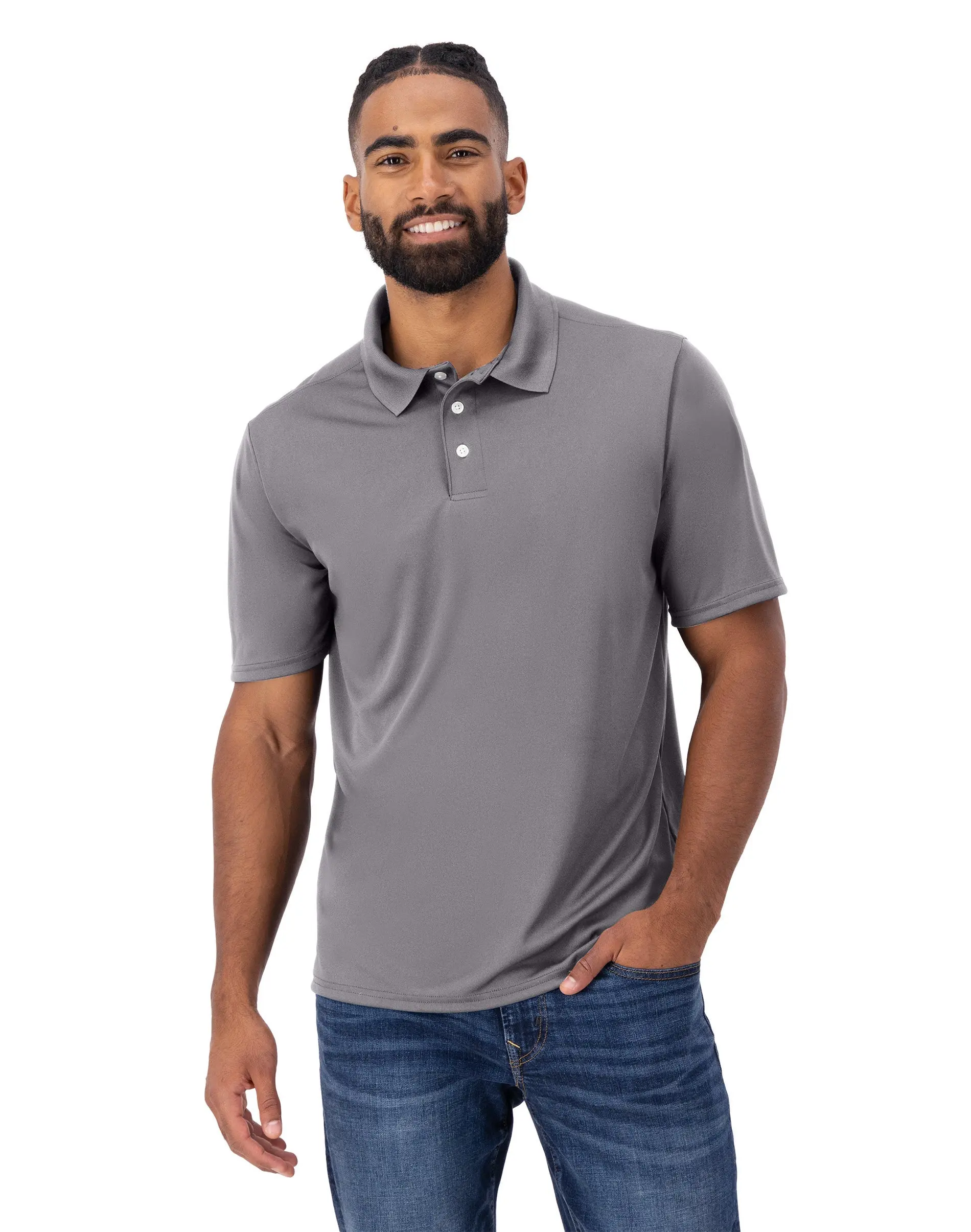 Hanes Sport Cool Dri Men’s Performance Polo Men's Underwear Comfortable Fit Soft Stretch Fabric Breathable O4800