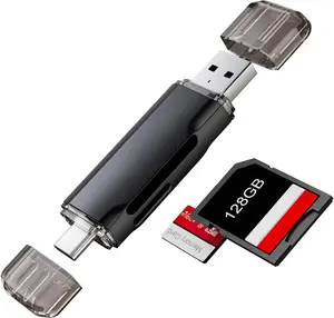 SD Card Reader USB 3.0 Dual USB A & USB C to  SD/SD Memory Card Adapter for SD/SDHC/SDXC, Compatible with Winodws, MacBook Pro/Air,  15 Pro/Max, Android (SD Card Not Included)