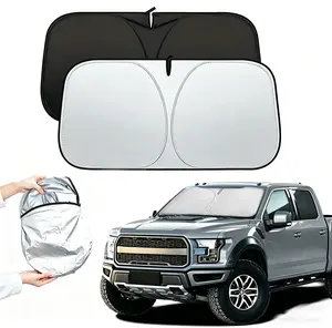 for Ford F150 F-150 F250 F350 F450 2015-2020 Sun Shade Sunshade Windshield Cover - 4 Layers Front Window Shade 250T Foldable Shade Custom Sun Visor Blocks UV Rays Truck Accessories