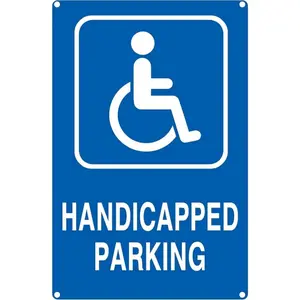 Handicapped Parking Sign, Aluminum Handicap Parking Sign, UV Protected & Weather Resistant Parking Sign, Parking Sign for Home, Office, Business