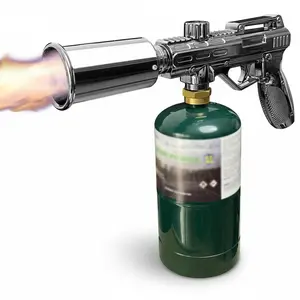 Powerful Kitchen Propane Torch Gun, Culinary Torch Campfire Starter, Adjustable Weed Torch Burner for Searing Steak, BBQ, Welding (Propane Tank Not Included)
