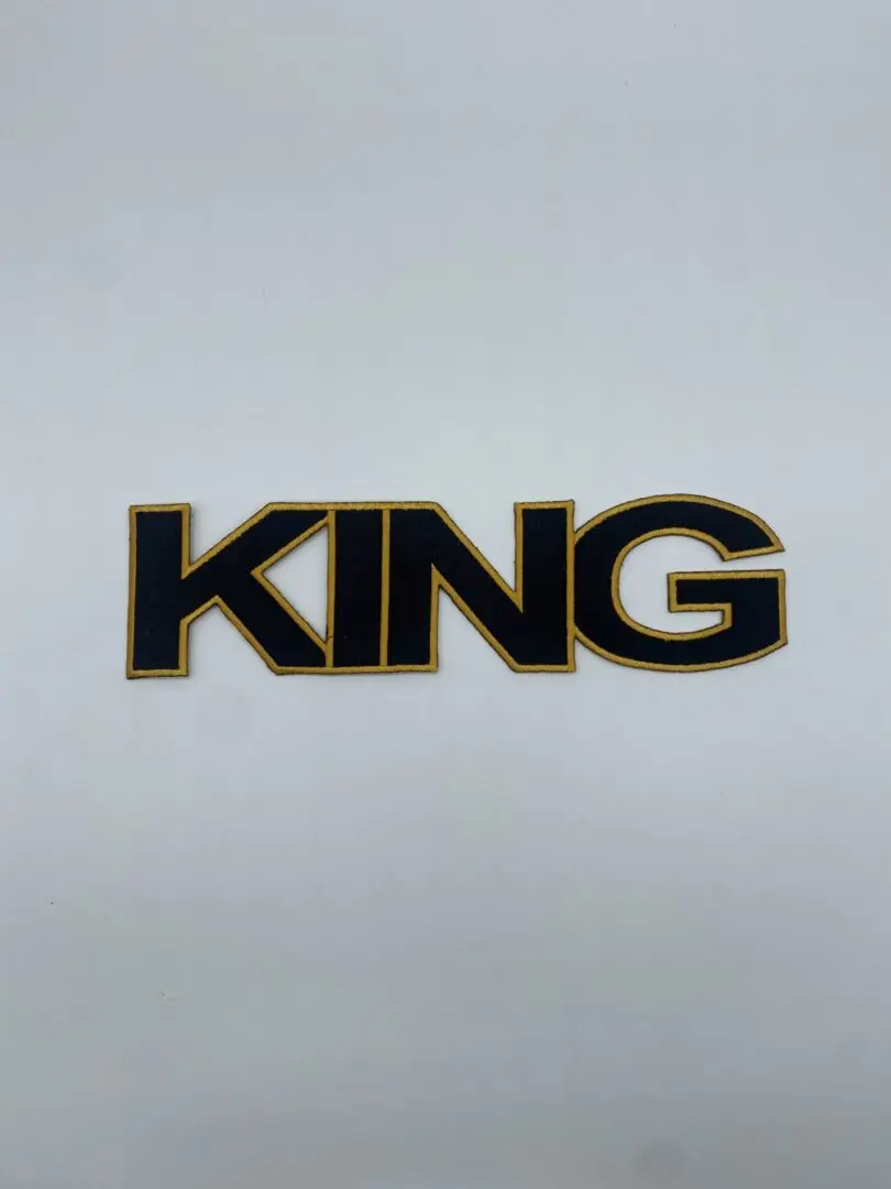 Prideful Patchez Large King Patch for Clothing, Iron/Sew On Patch, DIY, 9.5"x2.5"