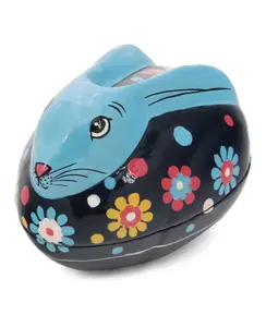 Fairtrade Blue Rabbit Trinket Box