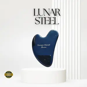 Deneen Marcel Beauty - Lunar Steel Gua Sha Stone for Skin Care Treatments Stainless Steel Daily Use Compact Functional Design