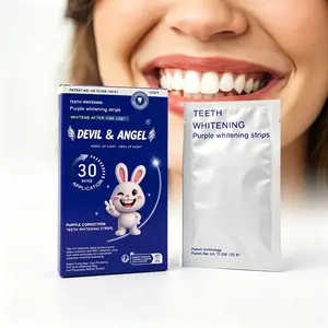 PAP+technology purple teeth whitening strip，suitable for sensitive teeth, free of peroxides