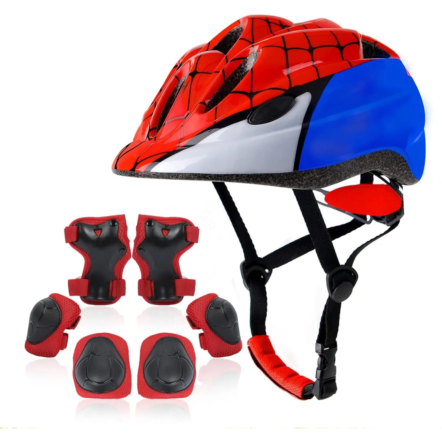 Kids Helmet Set for Boys Girls Age 3-8 with Knee Elbow Pads Wrist Guards for Bike Skating Skateboard Cycling Scooter Rollerblading