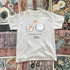 National Geographic i just gotta be me Graphic Tee Gildan Women’s White T-shirt