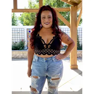 Spice It Up Crochet Lace Bralette - Curvy