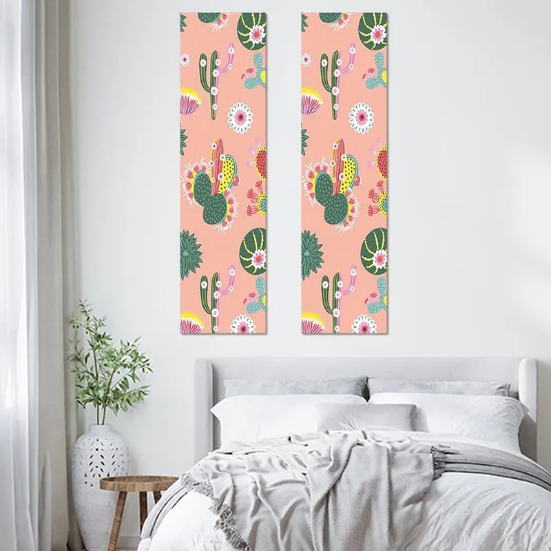 Cactus Pattern Wall Art, 2 Counts/set Colorful Wall Hanging Decor, Wall Decor for Home Living Room Bedroom Dormitory, Room Decor, Home Decor, Ornaments, Flowers, Decoration