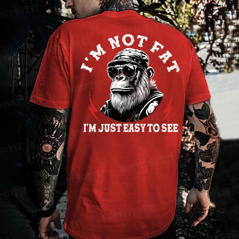 Monkeysober Pure Cotton Men's Suitable For All Seasons I'm Not Fat