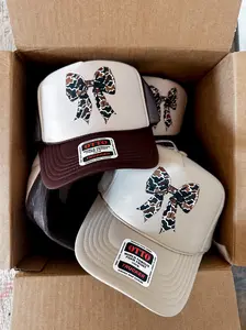 Camo Bow Trucker Hat, Hunting Season, Camo Design